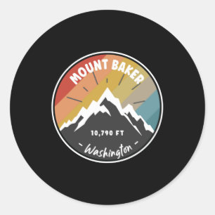 Hiking In Mount Baker - Washington Classic Round Sticker