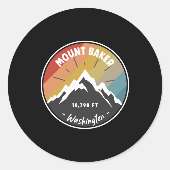 Hiking In Mount Baker - Washington Classic Round Sticker (Front)