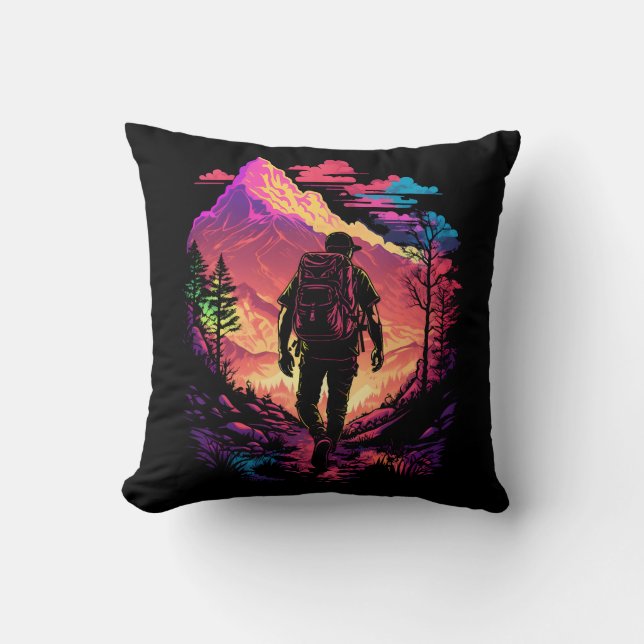 Hiking In The Mountains Cushion (Front)
