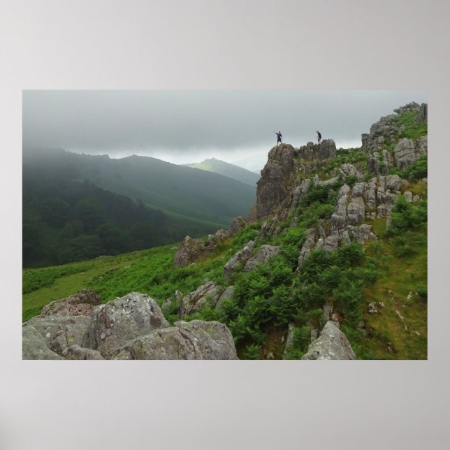 Hiking in the Pyrenees mountains Poster (Front)