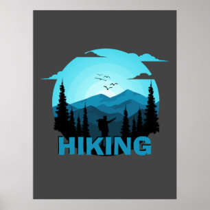 Hiking In Wilderness Custom Name Poster