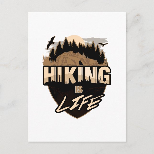 Hiking Is Life Postcard (Front)