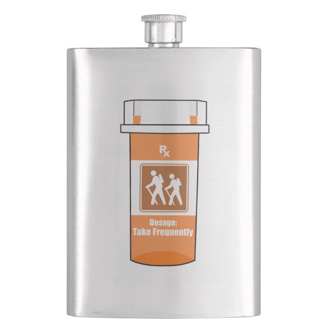 Hiking Is My Drug Hip Flask (Front)