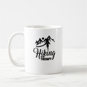 HIKING IS MY THERAPY COFFEE MUG