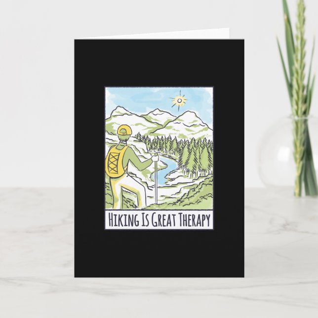 Hiking is therapy card (Front)