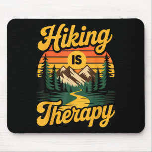 Hiking is therapy mouse mat