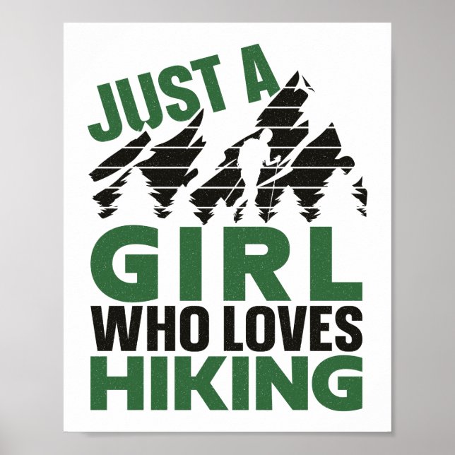 Hiking Just A Girl Who Loves Hiking Poster (Front)