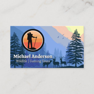 Hiking Logo   Wildlife Nature  Business Card