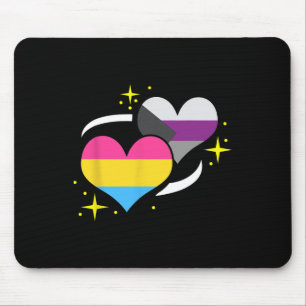 Hiking Lover Design Pan Demiual Flag Heart Mouse Mat