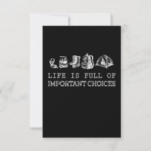 Hiking Lover Life Is Full Of Important Choices Thank You Card