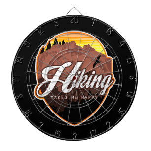 Hiking Makes Me Happy Dartboard