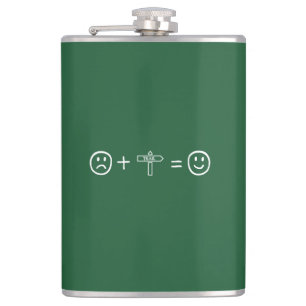 Hiking Makes You Happy Hip Flask