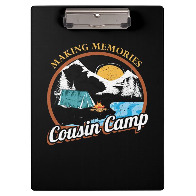 Hiking Memories Cousin Camp Clipboard (Front)
