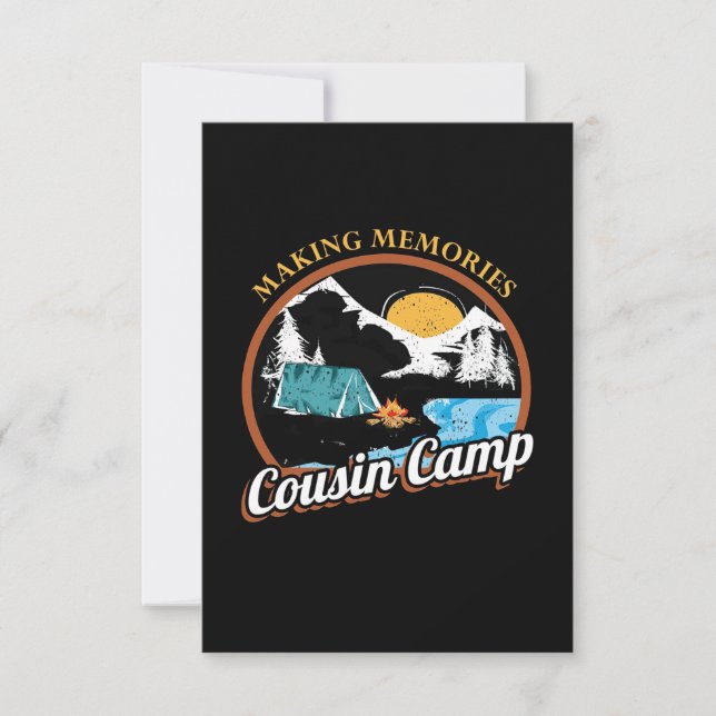 Hiking Memories Cousin Camp RSVP Card (Front)