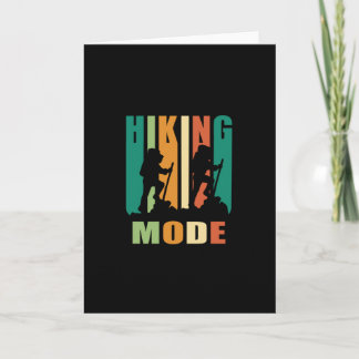 Hiking Mode Backpacking Retro Vintage Card