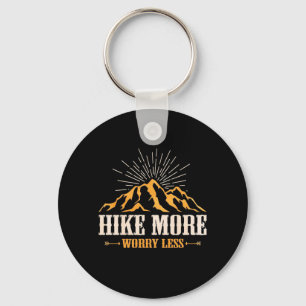 Hiking More Worry Less Key Ring