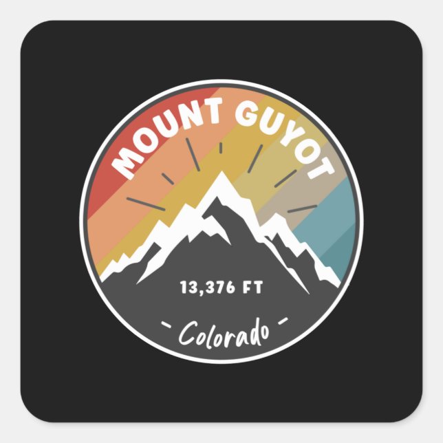 Hiking Mount Guyot Colorado Square Sticker (Front)
