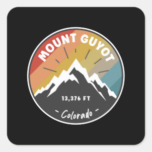 Hiking Mount Guyot Colorado Square Sticker