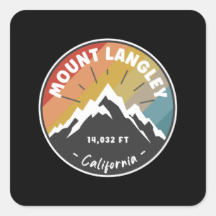 Hiking Mount Langley California Square Sticker