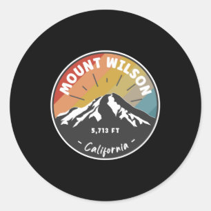 Hiking Mount Wilson California Classic Round Sticker