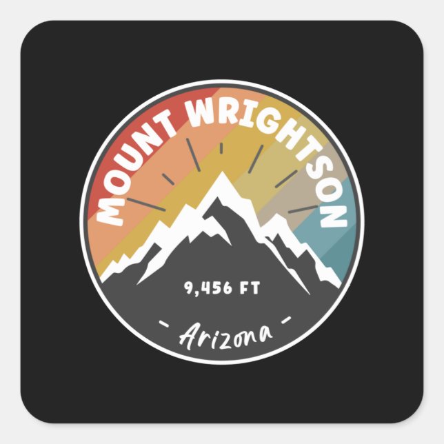 Hiking Mount Wrightson Arizona Square Sticker (Front)
