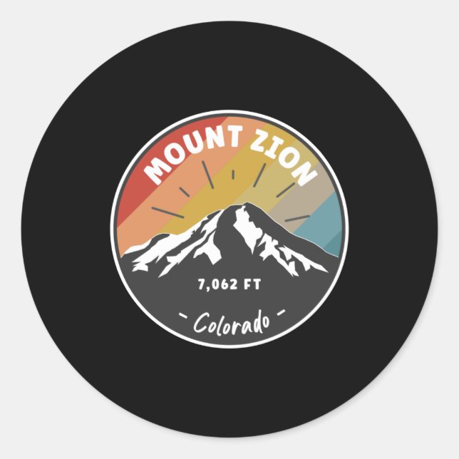 Hiking Mount Zion Colorado Classic Round Sticker (Front)