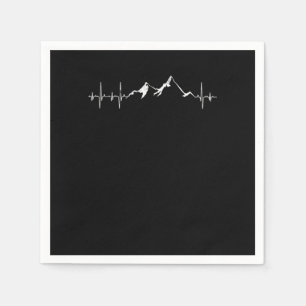 Hiking Mountain Heartbeat Heartbeat Napkin