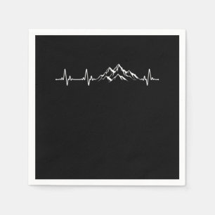 Hiking Mountain Heartbeat Heartbeat Napkin