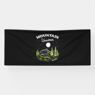 Hiking Mountain Wanderer Banner