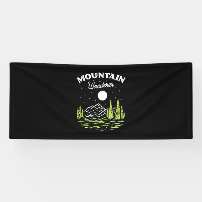 Hiking Mountain Wanderer Banner (Horizontal)