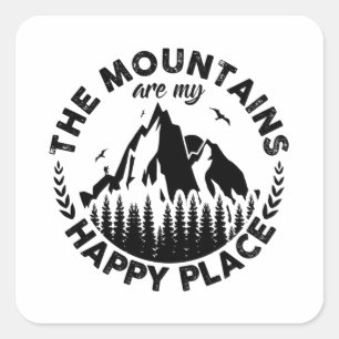 Hiking mountains   Bergsteiger Hiker gift ideas Square Sticker
