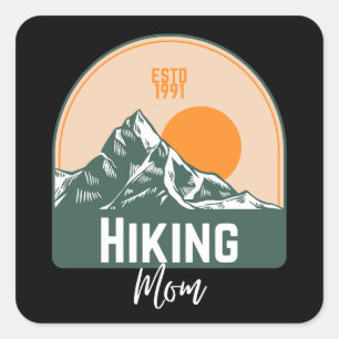 Hiking Mum Square Sticker