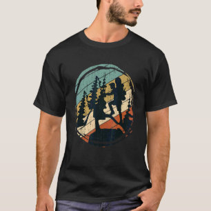 Hiking Nature Forest Trees Hiker Retro Mountain Hi T-Shirt