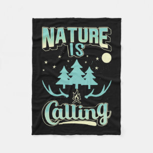 Hiking Nature Is Calling Fleece Blanket