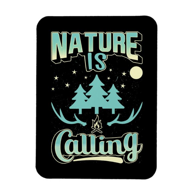 Hiking Nature Is Calling Magnet (Vertical)