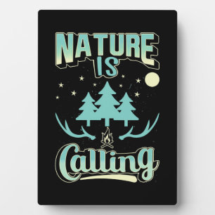 Hiking Nature Is Calling Plaque