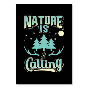 Hiking Nature Is Calling Table Number