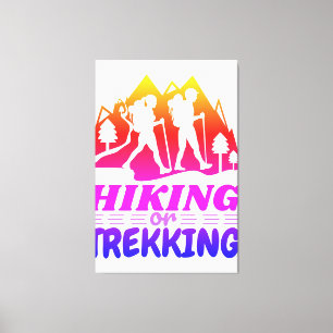 Hiking or Trekking Canvas Print