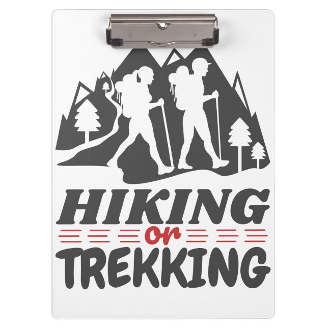 Hiking or Trekking Clipboard (Front)