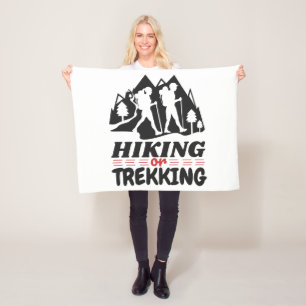 Hiking or Trekking Fleece Blanket
