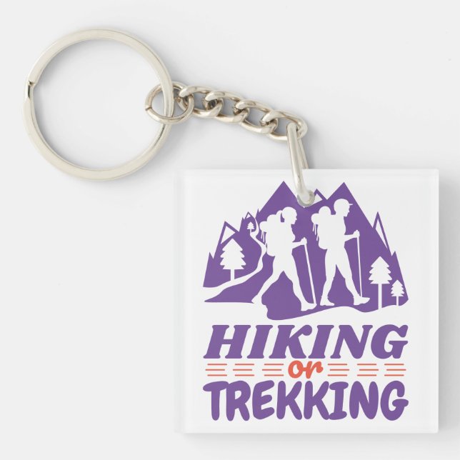 Hiking or Trekking Key Ring (Front)