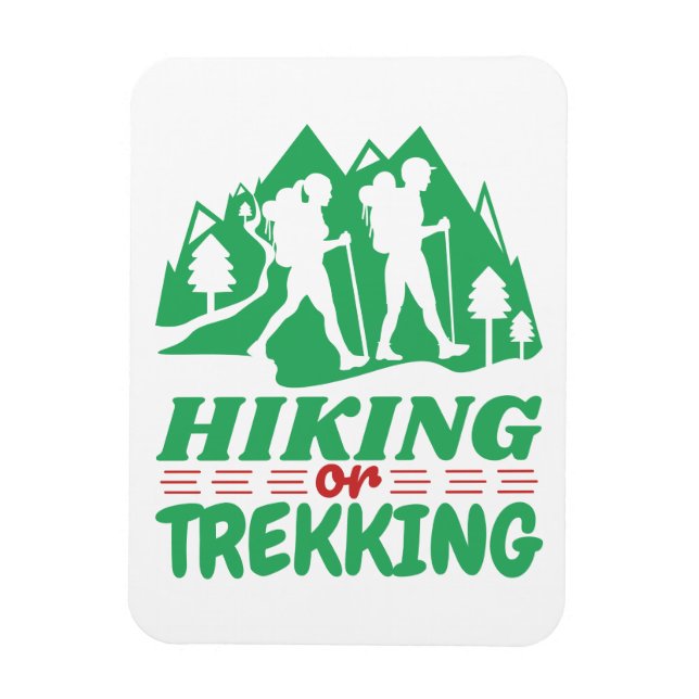 Hiking or Trekking Magnet (Vertical)