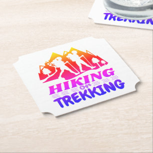Hiking or Trekking Paper Coaster