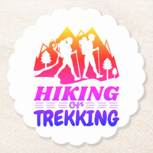 Hiking or Trekking Paper Coaster
