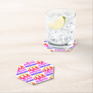 Hiking or Trekking Paper Coaster