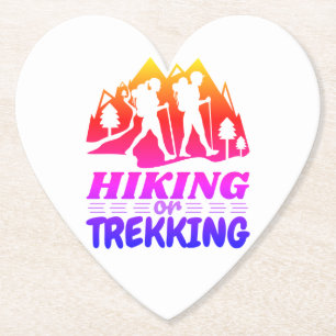 Hiking or Trekking Paper Coaster