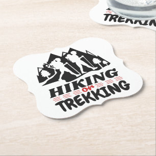 Hiking or Trekking Paper Coaster