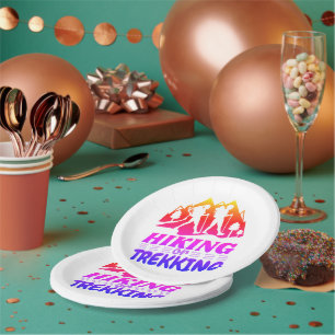 Hiking or Trekking Paper Plate