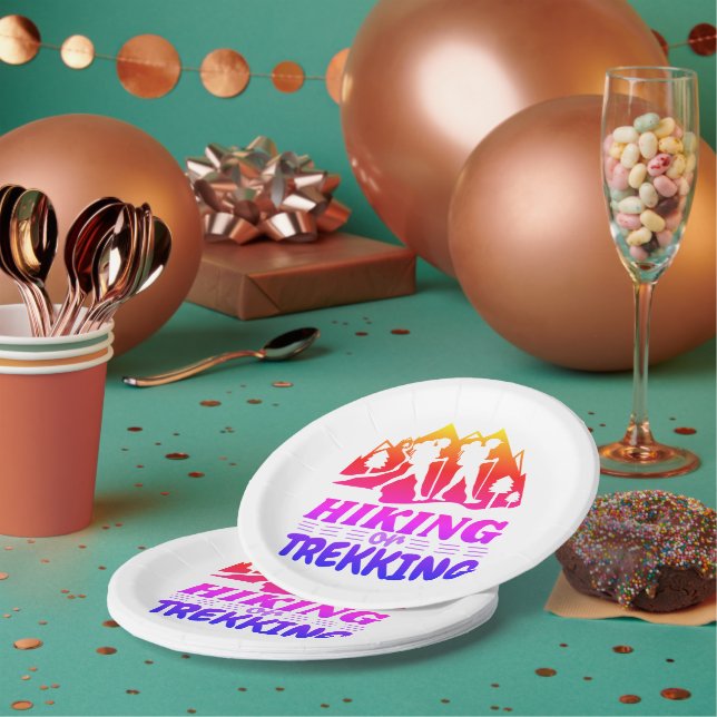 Hiking or Trekking Paper Plate (Multi)