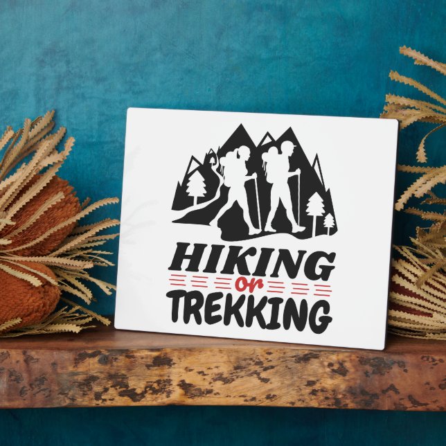 Hiking or Trekking Plaque (Side)